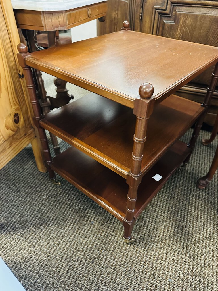 Vintage Three Tier Side Table 22x15x25