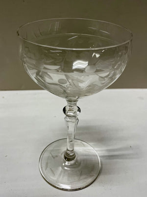 Rock Sharpe Hand Cut Etched Wine Glasses (Set of 4)