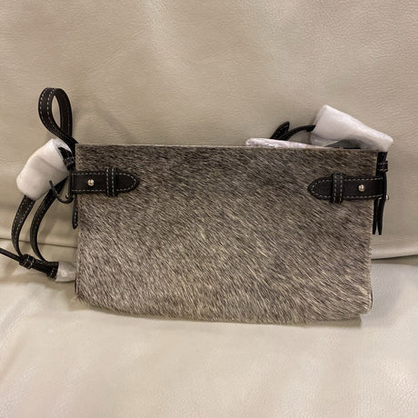 Brazilian Cowhide Grey Small Crossbody Bag-NEW