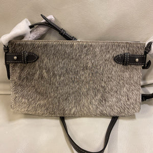 Brazilian Cowhide Grey Small Crossbody Bag-NEW