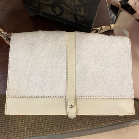 Brazilian Cowhide Ivory Crossbody Bag-NEW