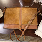 Brazilian Cowhide Chestnut Crossbody Bag-NEW