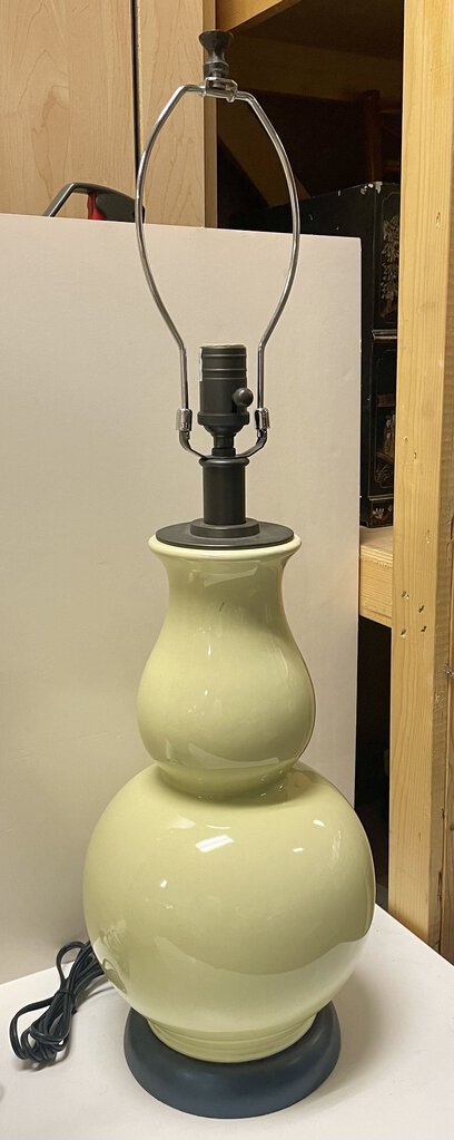 P.B. Robert Abbey Style Tan Double Gourd Lamp (PAIR)