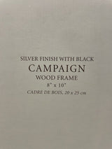 R.H. Silver Finish with Black Campaign Wooden Frame