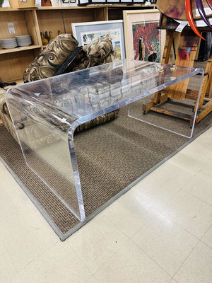 Lucite Waterfall Table / Desk 60x36x30