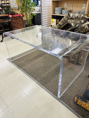 Lucite Waterfall Table / Desk 60x36x30