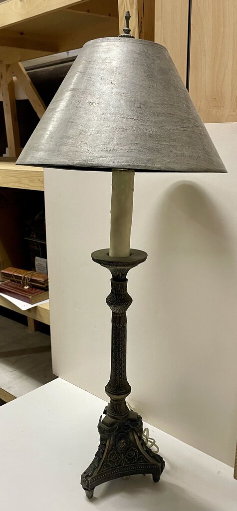Spanish Bronze Candlestick Style Table Lamp