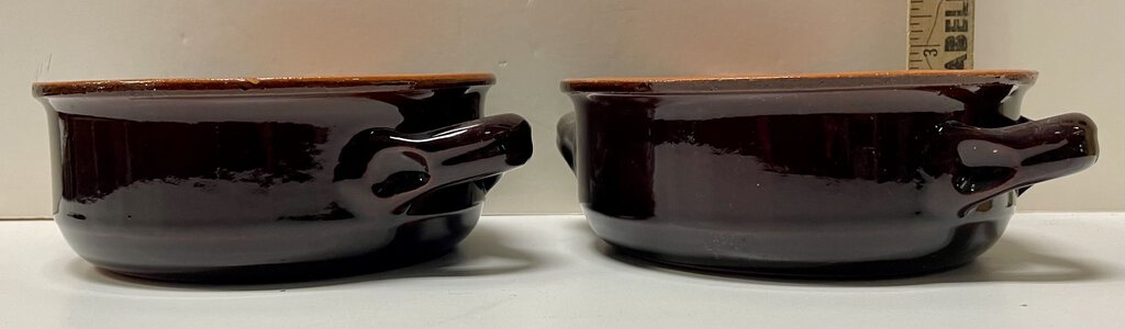 Vintage Vulcania Pottery Italy Terracotta Bowls (PAIR)
