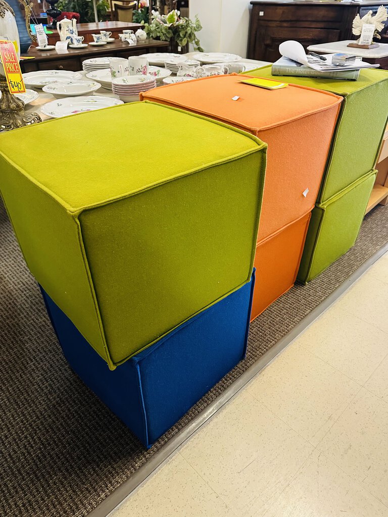 Gus Upholstered Cube Ottoman MSRP $300