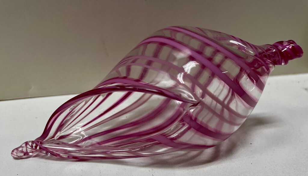 North Shore Hawaiian Clear Blown Glass Shell