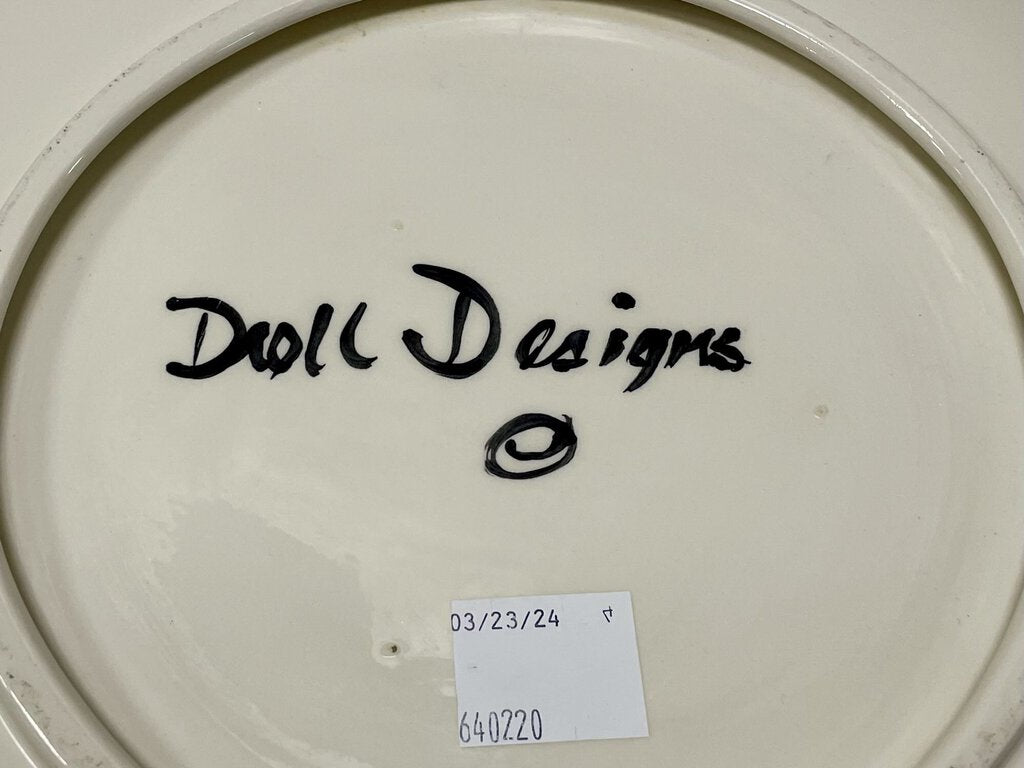 Droll Designs Still Life Bright Colorful Lrg. Platter 17"