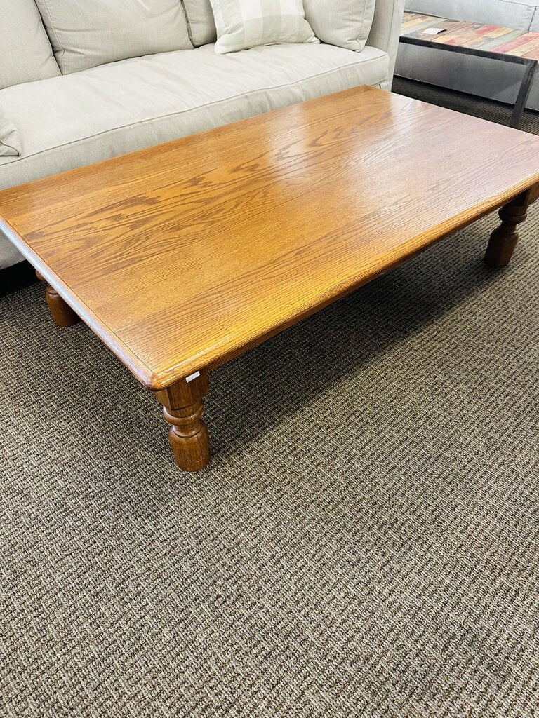 Large Oak Drawer Coffee Table 60x36x16