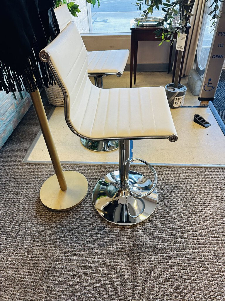 Chrome Base Swivel Barstool