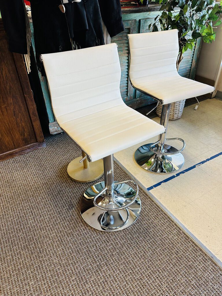 Chrome Base Swivel Barstool