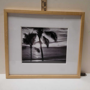 Framed Coastal Beach Photo Black/White EACH