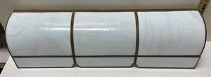 Horizontal White Slag Glass Tiffany Style 4 Lamp Wall Sconce