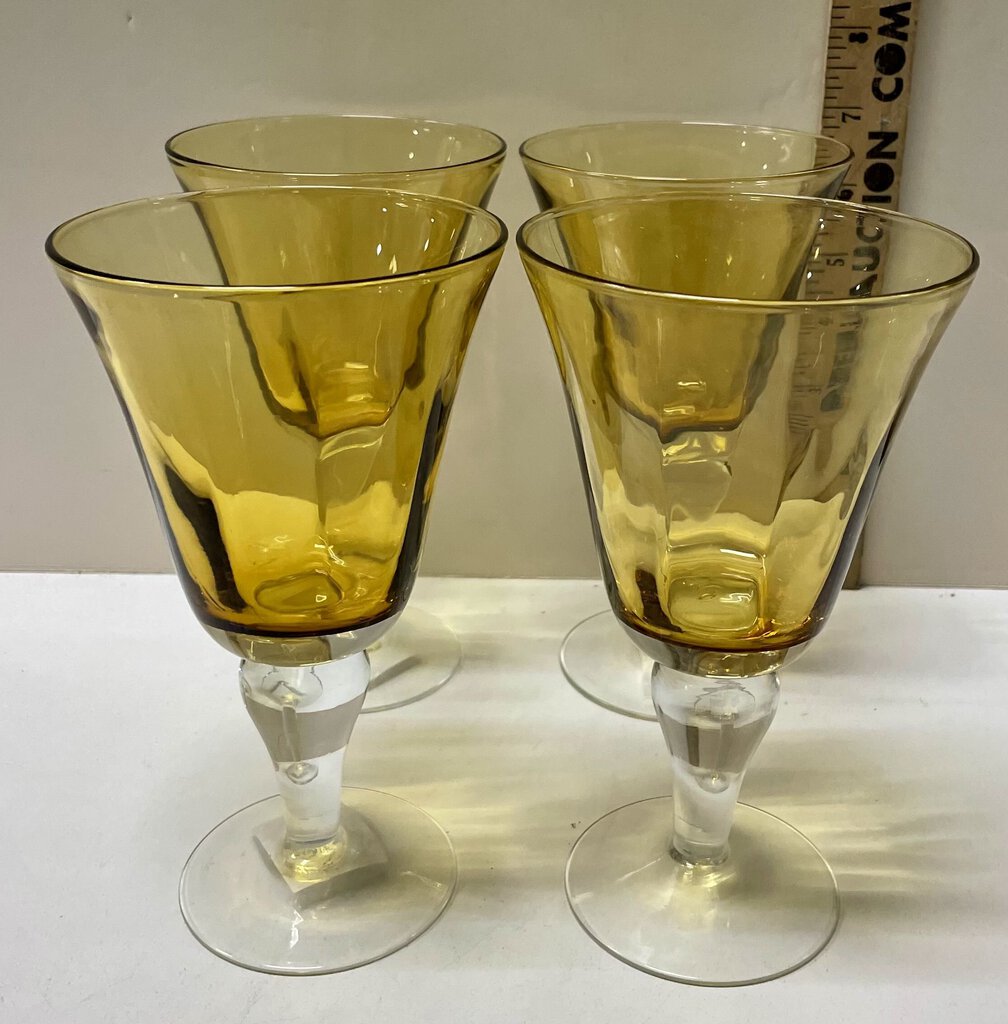 Artland Iris Citrine Water Goblets (Set of 4)