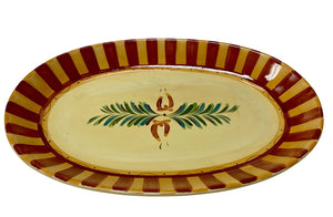 Gail Pittman Siena Hand Painted Oval Serving Platter by Miss Daisy's Consignment & Auction House