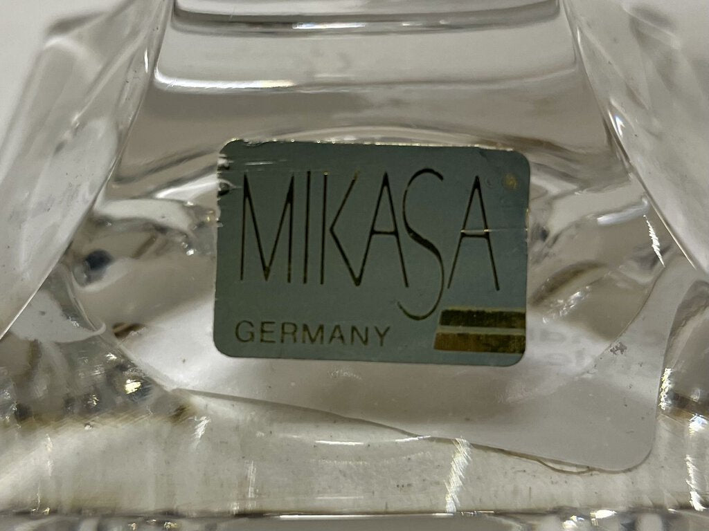 Vintage Mikasa Lead Crystal Art Deco Candle Holders (PAIR)