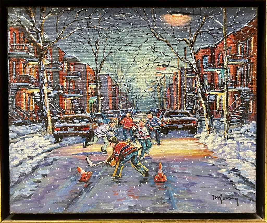 Marcel Ravary "Un Bel Arret" Oil on Canvas Signed Front/Back