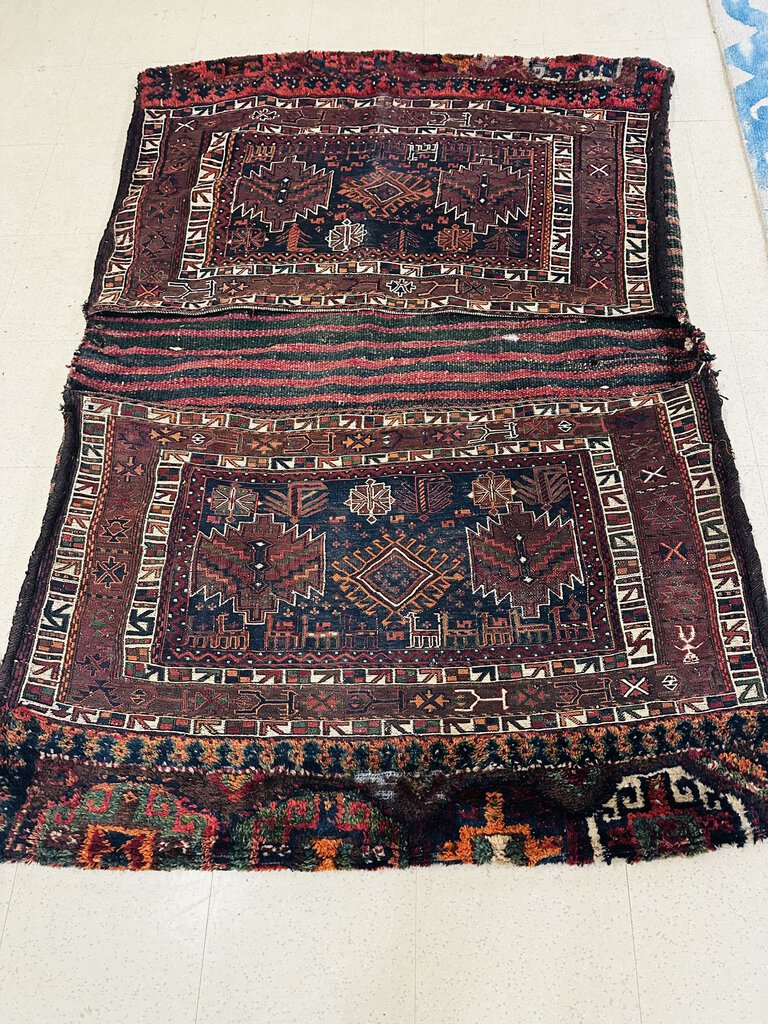 Baluchi Double Bag Wool on Wool Rug 37x52