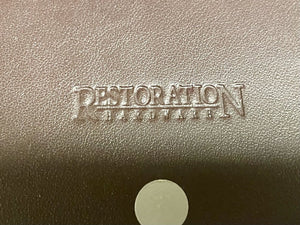 Restoration Hardware Brown Leather Desk Top Blotter