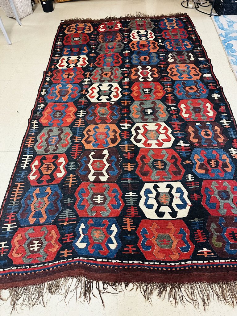Afghan Kilim Wool On Wool 128x67
