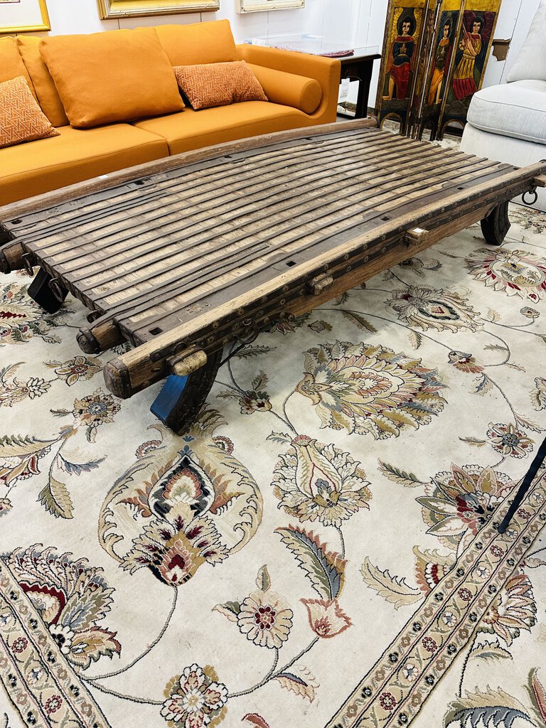 19th Century Teak Oxcart Coffee Table