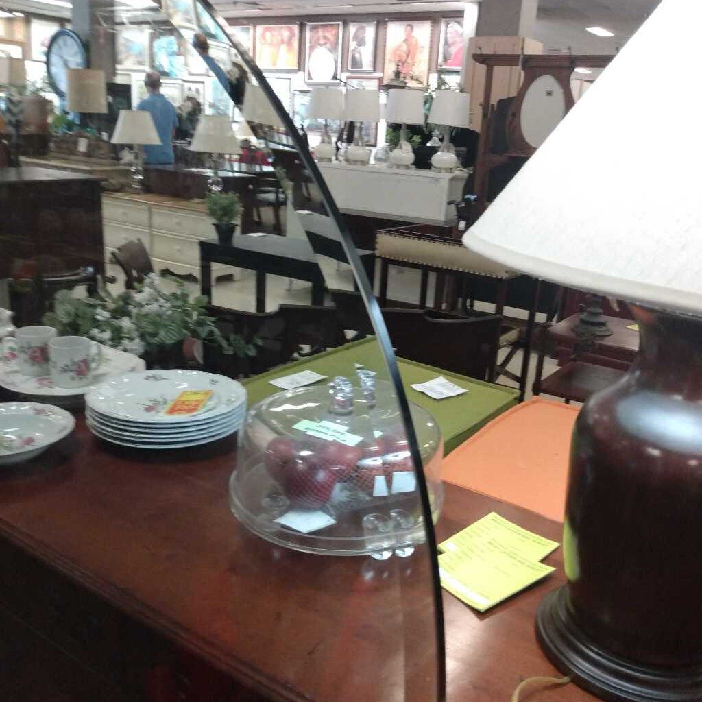 Round Beveled Glass Table Top (you measure) by Miss Daisy's Consignment & Auction House