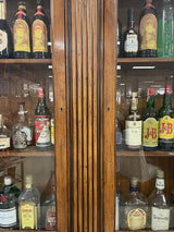 Vintage 2 Piece Locking Liquor Cabinet Buffet (Liquor Display Only)