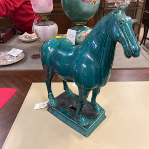 Turquoise Tang Style Horse 17x17