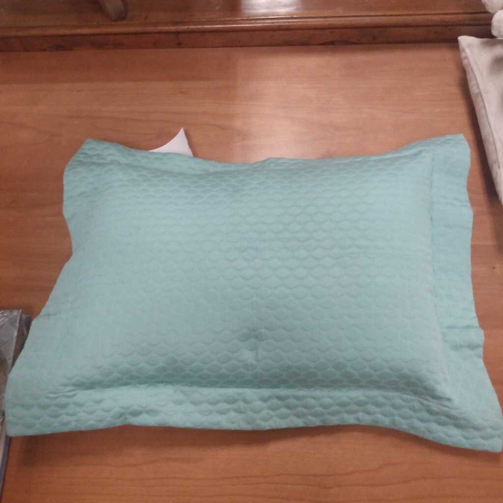 Quilted Teal Boudoir Pillow