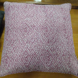 Purple Patterned Canvas Pillow