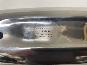 Pottery Barn Barona Aluminum Silver Oblong Serving Tray