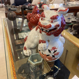 Chinese Porcelain Foo Dog Rust Color