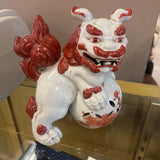 Chinese Porcelain Foo Dog Rust Color