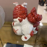 Chinese Porcelain Foo Dog Rust Color