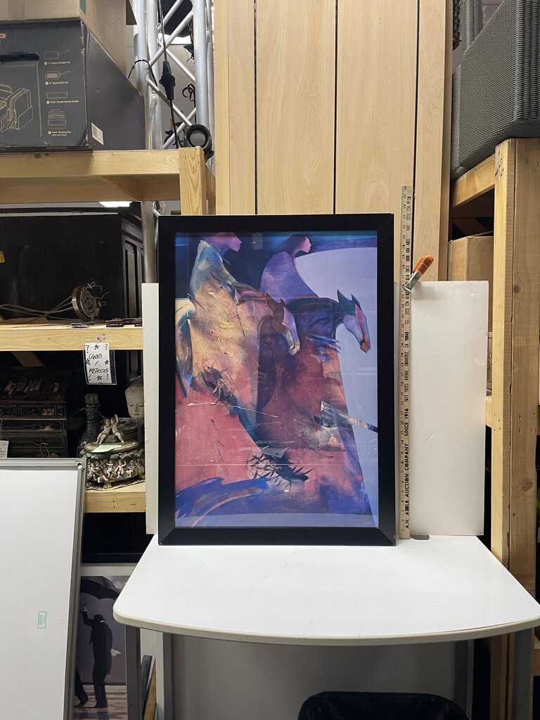 Veloy Vigil Vibrant Abstract Horse Framed Print