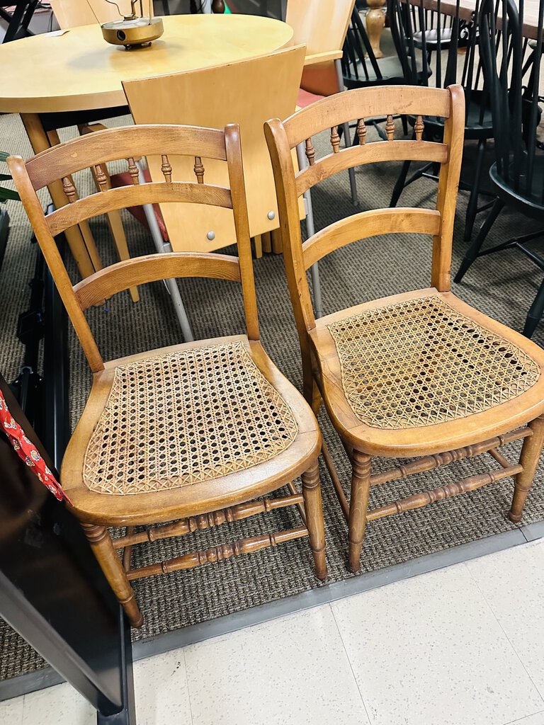 Vintage Cane Seat Side Chair