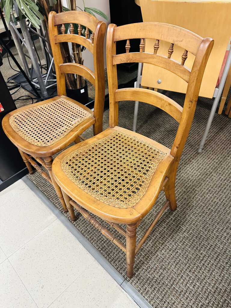 Vintage Cane Seat Side Chair