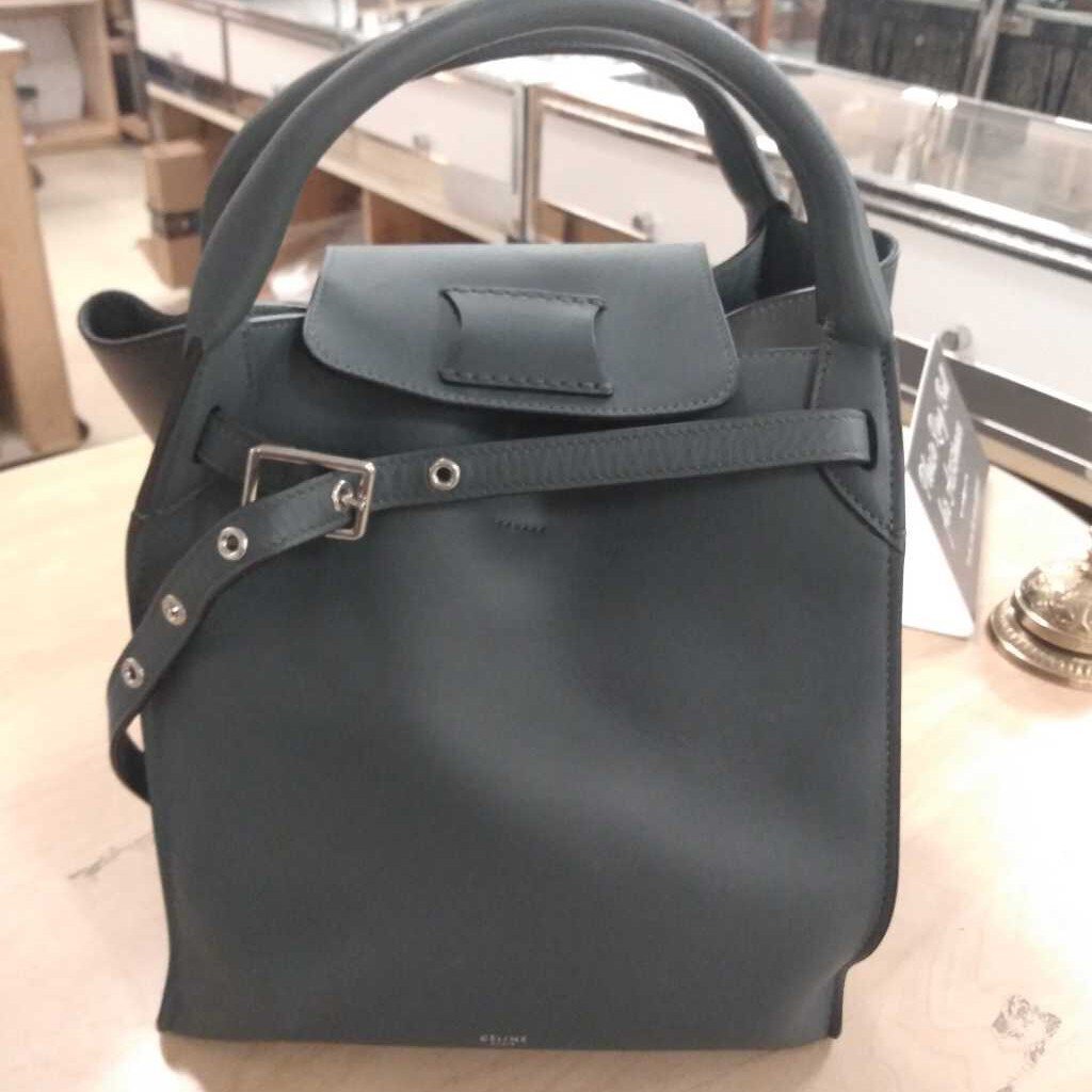 Celine Leather Long Strap Bucket Bag