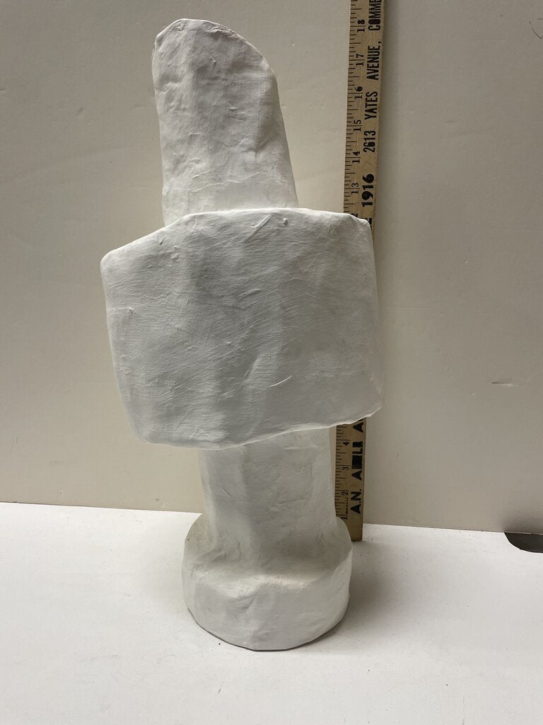 Giacometti Style White Paper Mache Vase