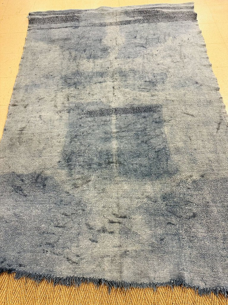 Blue Hemp Design Rug 8'.4 x 5'.3