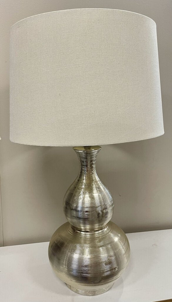 Safavieh Cahaba Metallic Silver Dbl. Gourd Table Lamp