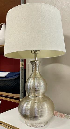 Safavieh Cahaba Metallic Silver Dbl. Gourd Table Lamp