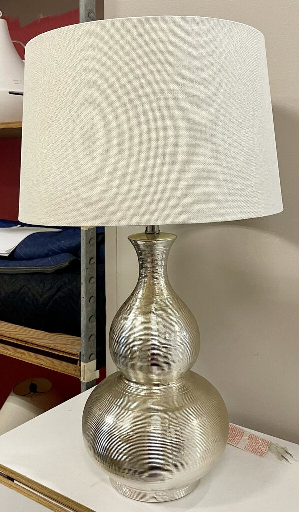 Safavieh Cahaba Metallic Silver Dbl. Gourd Table Lamp