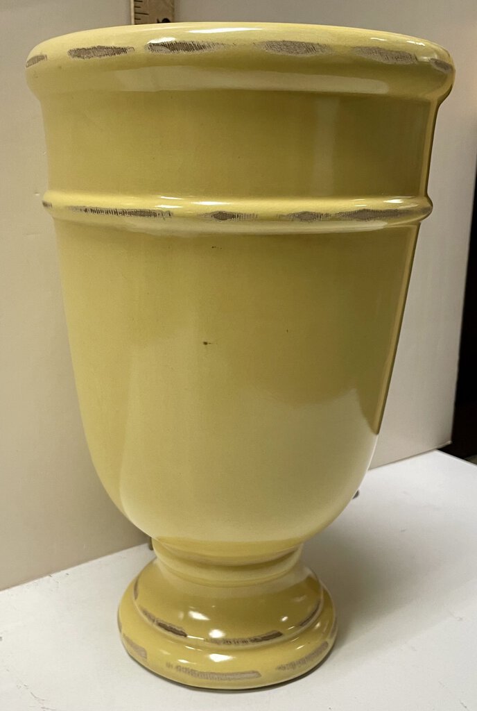French Style Yellow Urn Planter Pot