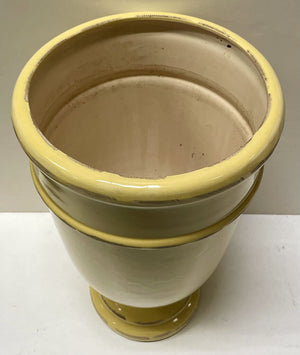 French Style Yellow Urn Planter Pot