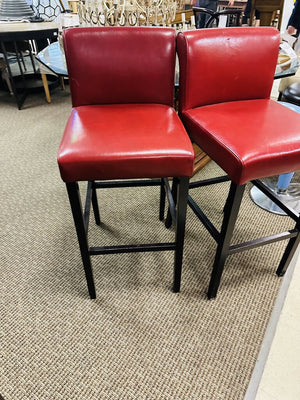 Red Leather Barstool