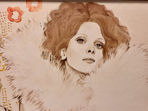 Mary Ella White Boa Mixed Medium Pencil Oil Signed Original